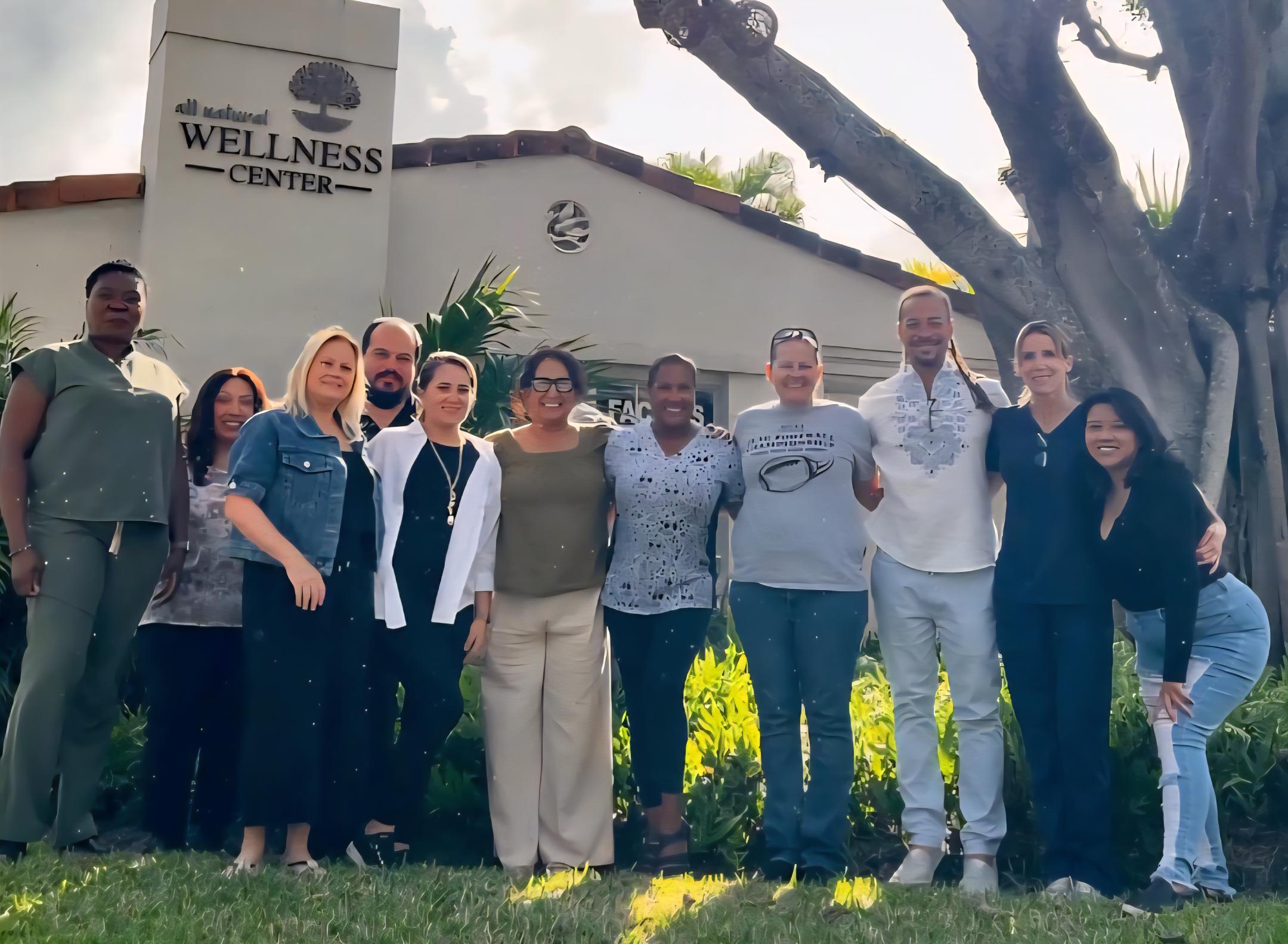 Members of the All Natural Wellness Center care team outside the Fort Lauderdale center